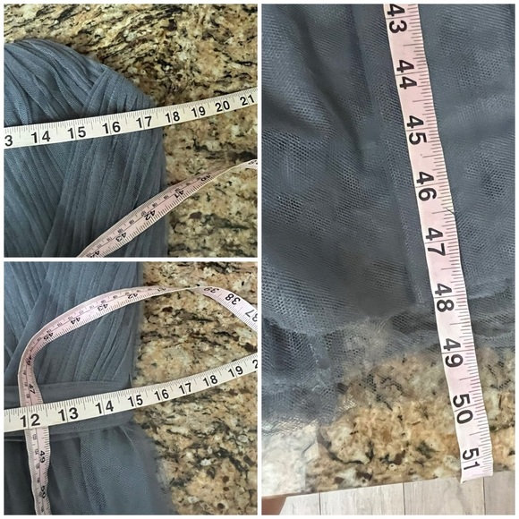 Revelry Rosalie Grey Tulle Strapless Maxi Dress Size 14 | Sweetheart PROM HOCO - Picture 4 of 11